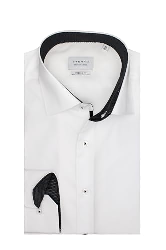ETERNA Herren Langarm Hemd Modern Fit | Bügelfrei | Dynamic Cotton™ | Weiß | 100{94e4c8a4c79210d0647217c0de4da6cff8c9b49012719d46f814a994f8006021} Baumwolle | Kentkragen mit Ausputz Gr. 39 ETERNA Herren Langarm Hemd Modern Fit | Bügelfrei | Dynamic Cotton™ | Weiß | 100{94e4c8a4c79210d0647217c0de4da6cff8c9b49012719d46f814a994f8006021} Baumwolle | Kentkragen mit Ausputz Gr. 39