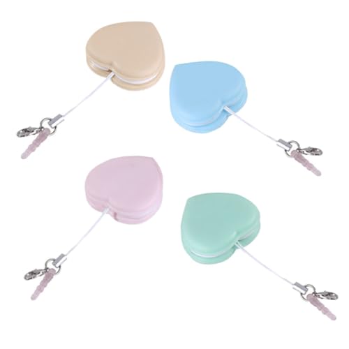 WOFASHPURET 4Pcs Heart Shaped Screen Cleaner Pendant Material Durable Wipe for Glasses Screens Lenses Convenient Pocket Easy to Carry Reusable