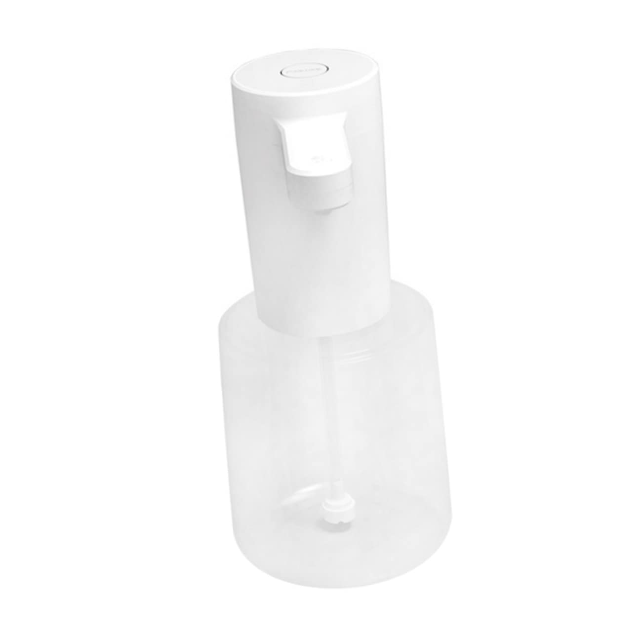 Dispenser di Sapone Automatico Sensore, Ricaricabile, senza Toccare, in Plastica Bianca, per Bagno e Toilette