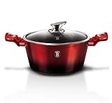 berlingeri domenico  BH-1628 - Pentola in granito antiaderente BERLINGER HAUS BLACK BURGUNDY METALLIC LINE 4,1 l
