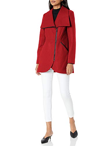 French Connection Women's Tulip Hem Coat, Red, Small
