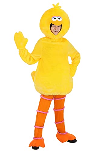 Adult Sesame Street Big Bird Halloween Costume | Cartoon Character Outfit with Tunic Pants Headpiece Gloves & Shoe Covers Medium