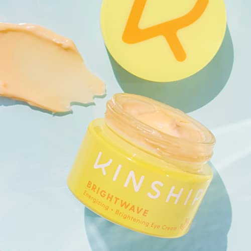 Kinship Brightwave Vitamin C Brightening + Energizing Eye Cream - Vitamin C + Chaga Mushroom Dark Circle Eye Cream - Diminishes Fine Lines & Under Eye Bags (0.5 Oz) #TOP6