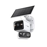 Tapo C645D KIT Solar Überwachungskamera Außen mit Akku | 2K Dual-Objektiv | 165° Winkel + 6mm Objektiv | Dual-Band 2,4GHz/5GHz WLAN | KI-Erkennung | 24/7 Aufzeichnung | Lokale MicroSD & Cloud Speicher