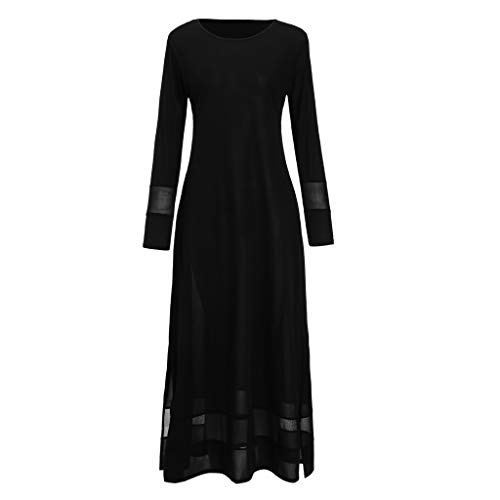Kecar Vestidos para mulheres, casual, moda de verão, plus size, liso, gola redonda, manga três quart