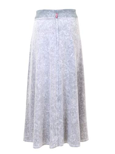 Hard Tail Forever A-Line Cotton Skirt with Rolldown Waistband Style B-131 S Grey Denim - Image 3