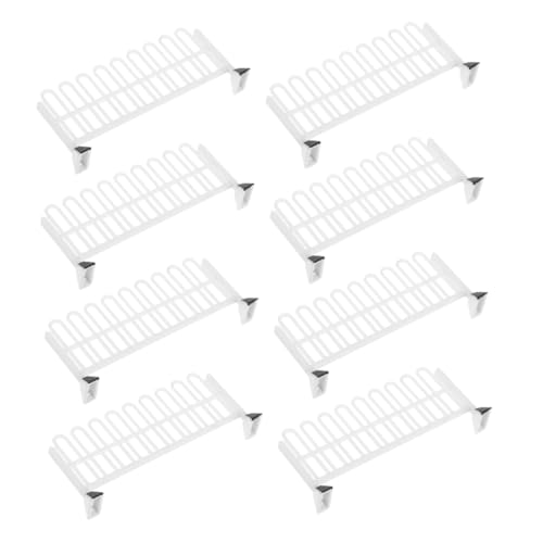 TOYANDONA 8pièces Mini-barrières Routières pour Scènes de Circulation Modèles de Barrières et Panneaux de Signalisation Miniatures Jouets Décoratifs pour Table