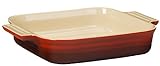 Le Creuset Stoneware 1-1/2-Quart 9-Inch Square Baking Dish, Cherry
