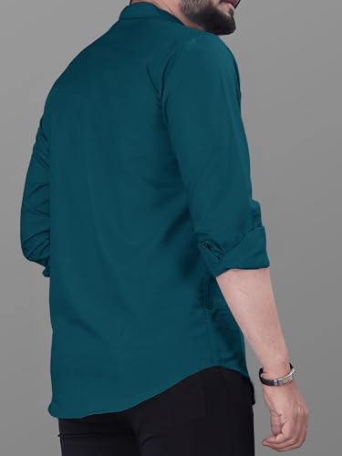 Image of Noble Monk Men's Pure Cotton Regular Fit Formal Shirt |Full Sleeve Men's Shirt