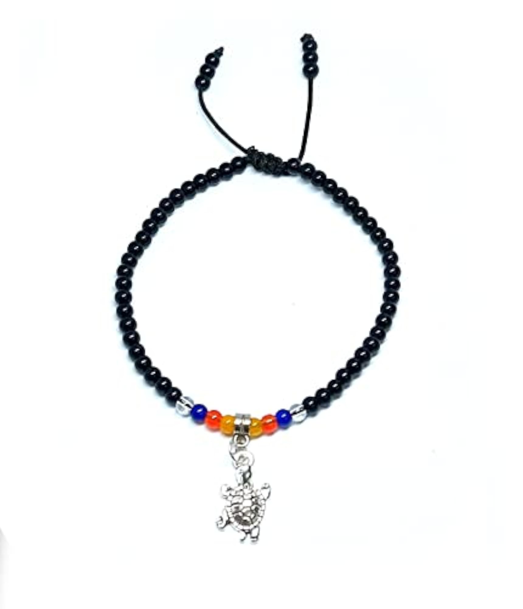 Women's Adjustable Crystal Anklet with Tortoise Charm