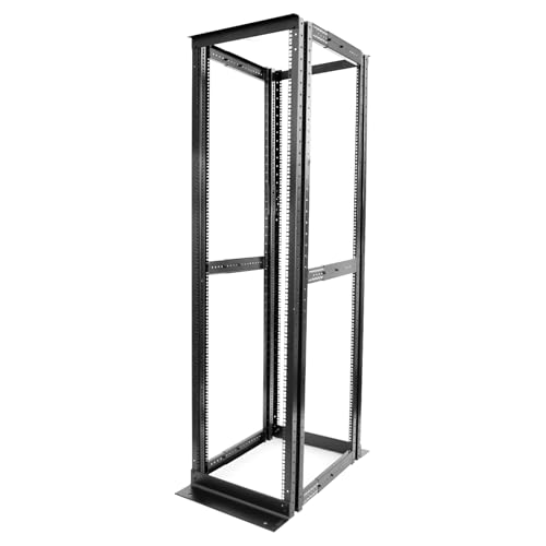 4-Post 42U Open Frame Server Rack for 19" IT Network Equipment & A/V Devices,22"-34" Adjustable Depth,Heavy Duty Free Standing Rack for Servers & AV Gear 4POST-N42U