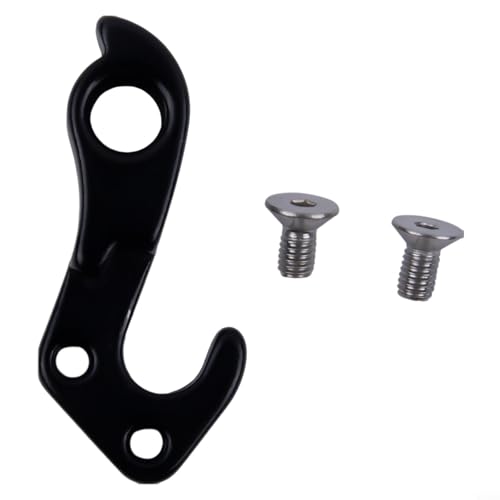 Caswynlife for Trek Bicycle Rear Derailleur Hanger, Silver Steel Gear Mech Tail Hook Mount Bracket Bike Frame Repair Replacement Accessory(Black)