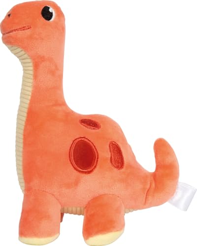 small Foot Kuscheltier Dinosaurier rot „Dino“, 19 cm, aus Plüsch und Cord-Stoff, Stofftier als Einschlafhilfe, Plüschtier für Babys und Kleinkinder, 12685