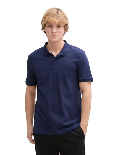 TOM TAILOR Denim 1045587 Polo, 34590-Dark Blueberry, XL Hommes
