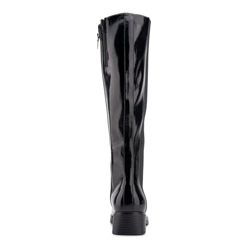 Aerosoles Women's DARIA Knee High Boot, Black Patent Crinkled Faux Leather, 10 Wide3