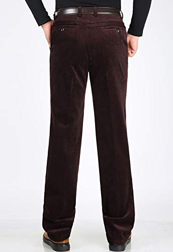 Flygo Men's Classic Fit Warm Fleece Lined Straight Leg Corduroy Pant Non-Iron3