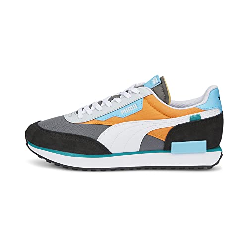 PUMA Men's FUTURE RIDER PLAY ON Sneaker, Cool Dark Gray-PUMA White, 10