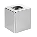 mDesign Metal Square Tissue Box Cover, Modern Facial Paper Holder - Accessories for Bathroom Vanity Countertop, Bedroom Dresser, Night Stand, Desk, Office and End Table - Unity Collection - Chrome