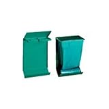 neoLab Stahl/Pulverbeschichtet Wand-AbfallsammlerPiccolo mit Klappverschluss, 15 L Kapazität, Grün