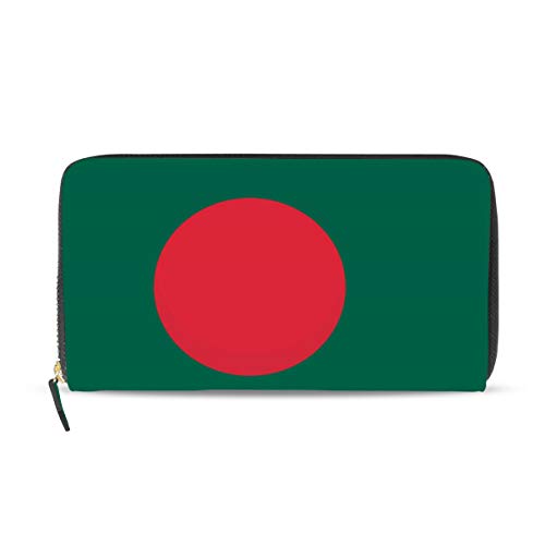 Preisvergleich Produktbild Bangladesch Flag Damen Leder Geldbörse Clutch, Kartenhalter Geldbörse Handtasche Geschenk für Ihr Mädchen