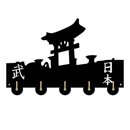 Japonés Torii HoUKehold Decoración Ganchos de pared de madera Colgador de pared Perchero Llaves Bolsas Ropa Llaves multiusos Bolsos Gancho Regalo para diseñador