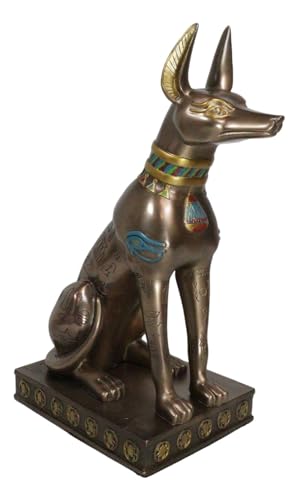 Estatua Egipcia Anubis 12.5" Resina Decorativa miniatura 1