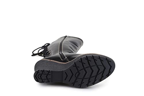 ANN CREEK 'Camuy' Stitching Back Lace Knee-High Wedge Boots for Women4