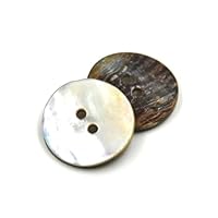 set van 4 natuurlijke schelp knopen, 15mm, 2-gats knopen voor shirts en jassen, met een vintage met plantenpatronen, ronde naaitjes geschikt voor knutselen en pak decoratie | Laatste Trends