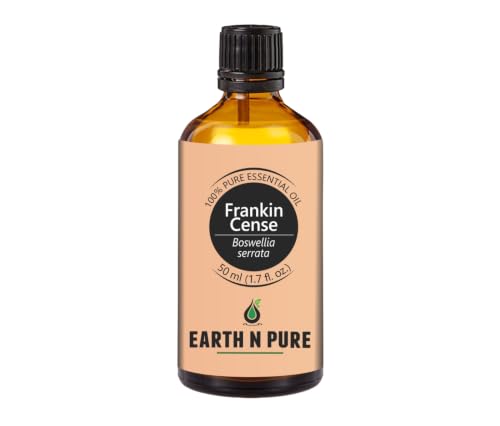 Image of Earth N Pure Frankincense Essential Oil (Loban Oil) Undiluted, Natural and Therapeutic Grade With Glass Dropper 50 ml