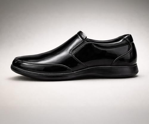 Image of Kraasa Men's Formal Slip-On Shoes | Vegan Leather Upper | Airmix Sole | High Cushioning | Lightweight & Comfortable