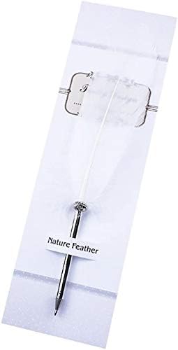 Miniatura 2 de Bolígrafo de plumas naturales para niños, escritura escolar, firmas, pluma retro para escribir en la boda