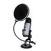 POP SHIELD USA 6" Microphone Studio Pop Filter with Clamp - White/Black #1