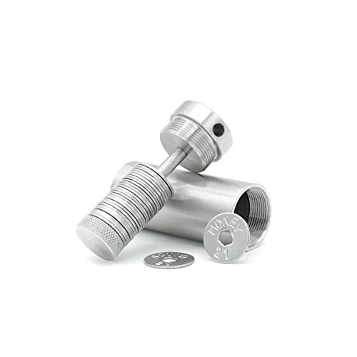 SEEDOR Safe – Bitcoin Steel Wallet, Seed Back-Up für Hardware Wallet, Crypto Wallet Stahl, Recovery Phrase Offline Cold Storage, Bitcoin Wallet Kapsel, Passwort Safe Edelstahl, inkl. 28 Disks