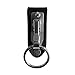 Saim Stainless Steel Keyring Design Faux Leather Belt Loop Key Chain 1 Pcs