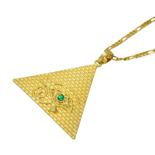 Bijoux amulette égyptienne et collier pendentif pyramide pour homme femme
