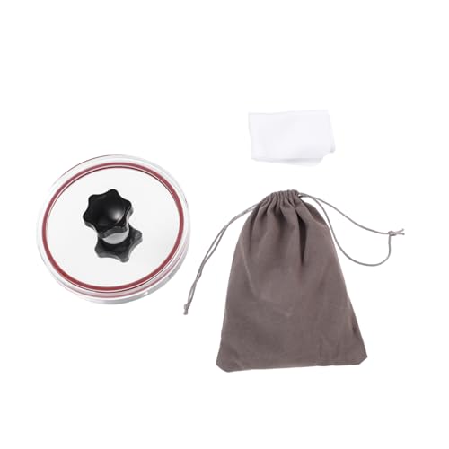 Mipcase 1pc Vinyl Record Label Saver Clamp with Wiper Transparent Record Cleaning Protector Safe and Cleaning Tool for Collectors