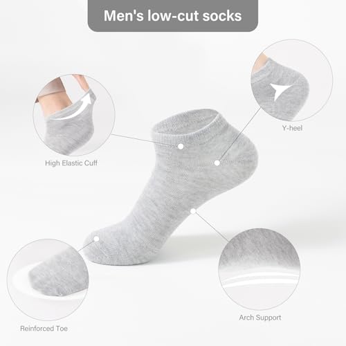 Mens Ankle Socks Short Low Cut Cotton Comfort Breathable Casual Socks 3/6/12/18 pairs2