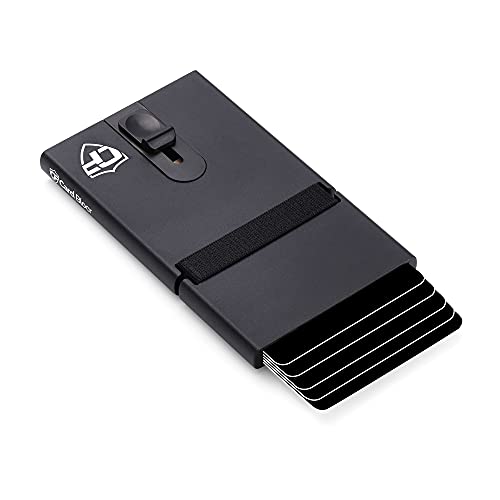 Conceal Plus Card Blocr Slide Wallet RFID Blocking Credit Card Holder (Black Metal)