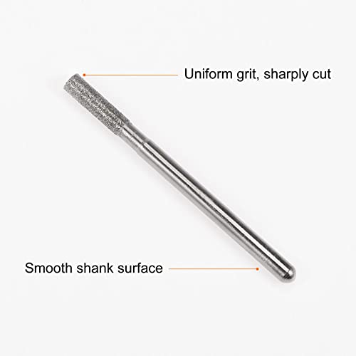 Juego de 30 fresas de diamante 3mm cabeza cilíndrica miniatura 4