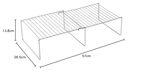Prateleira Extensível Organizadora Arthi Cromado, (CxLxA): 57x26,5x13,8cm