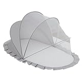 ベビー用蚊帳 片手折りたたみ 赤ちゃん 虫よけネット ワンタッチ式 折りたたみ式 持ち運びに便利 簡単設置 収納 寝室 屋外 携帯用 (長さ95*幅45*高さ47,シェード機能 グレー)