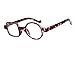 BEISON One Square One Round Readers Reading Glasses (Purple leopard, 1.0)