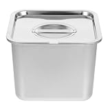 SHOWERORO Caja para Helados de Acero Inoxidable con Tapa Hermética Recipiente para Almacenamiento Congelador Portátil y Prueba de Fugas para Conservar Postres Caseros Frescos