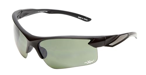 Calabria Half Volley Black Silver/G15 Green Pickleball Sunglasses for Women Polarized Pickleball Glasses for Men Racquetball Protective Eyewear Outdoor Sunglasses Men Sport Squash Cricket Glasses