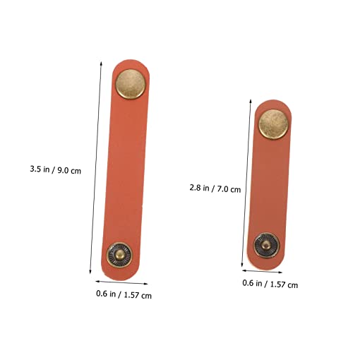 Tofficu 50 piezas ataduras de cuero para gestión de cables, organizador de cables para auriculares con diseño de hebilla duradera para hogar, oficina y viaje miniatura 5