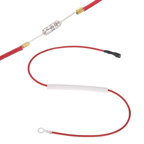 QUARKZMAN Fusible Térmico Universal Para Olla Arrocera 192°C 10A 250V Fusible Térmico De Metal Con Terminal Y Terminal De Anillo Funda De Fibra De Vidrio Para Reparación De Olla