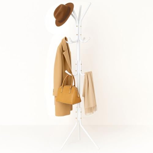 ZUNOVI Perchero de pie metálico con 12