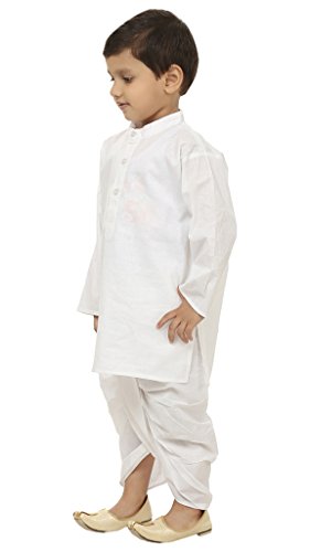 Dhoti Kurta Royal Kurta FOCIL vêtement de fête enfant blanc confortable