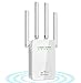 Produktbild NFSK WLAN Verstärker, WLAN Repeater 300 Mbit/s 2,4 GHz WiFi Extender mit Router/AP/WPS/Wireless Access Point Modus, 4 External Antennas, 2 Ethernet Ports