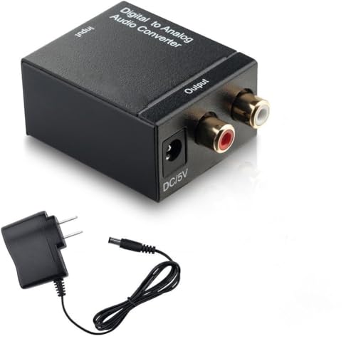 NEXSA-Digital-to-Analog-Audio-Converter-DAC-Digital-SPDIF-Optical-to-Analog-LR-RCA-Adapter-Toslink-Optical-to-35mm-Jack-Adapter-with-Fiber-Cable-and-USB-Cable-for-PS3-HD-DVD-PS4-Amp-Apple-TV-Home